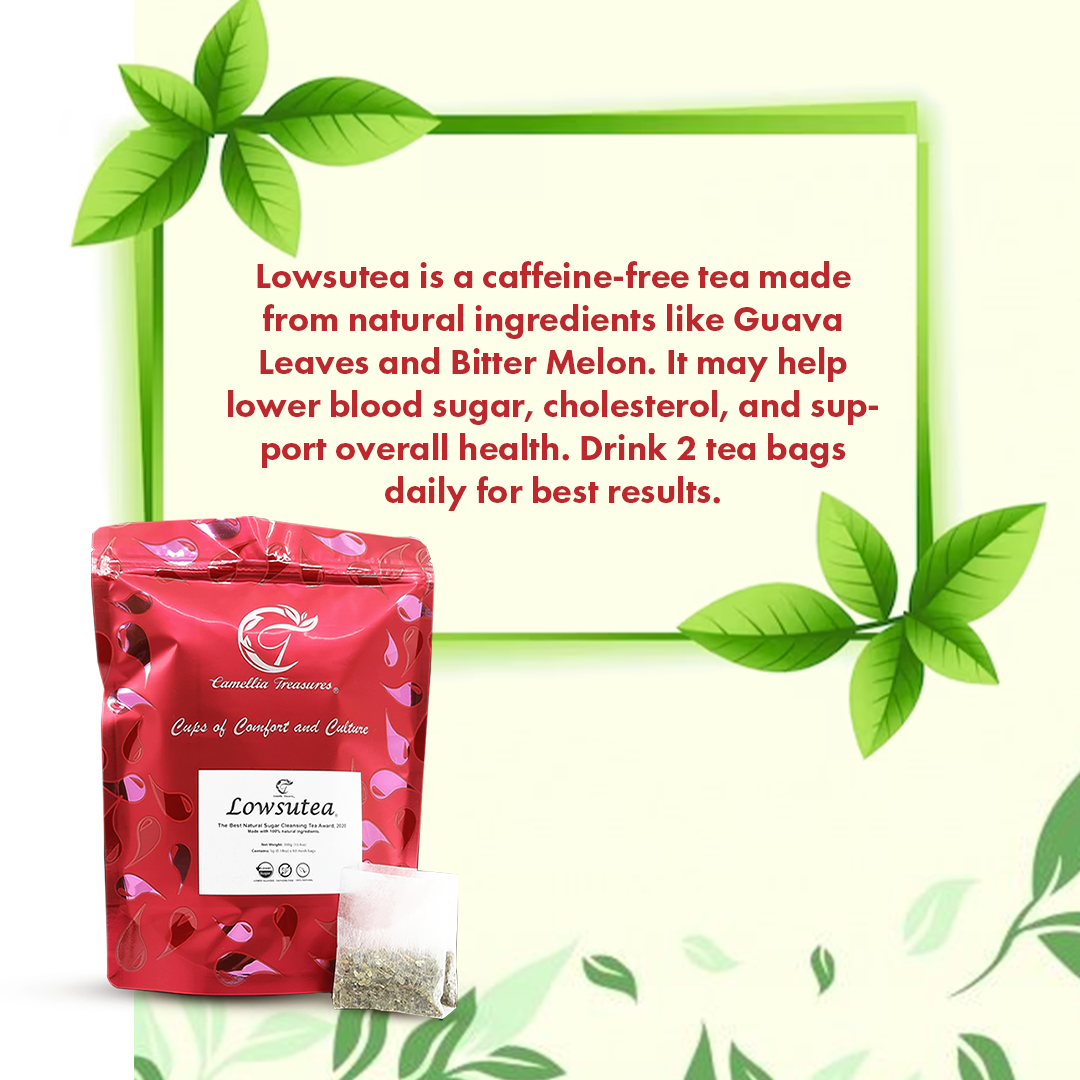 LOWSUTEA MAX (60 Sachets | Drink for 1 Month) – Natural Sugar Cleansing Tea