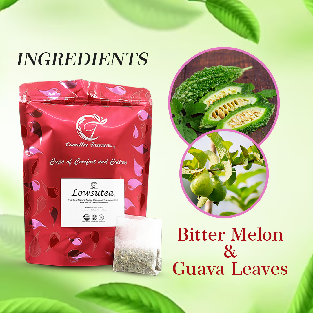LOWSUTEA MAX (60 Sachets | Drink for 1 Month) – Natural Sugar Cleansing Tea