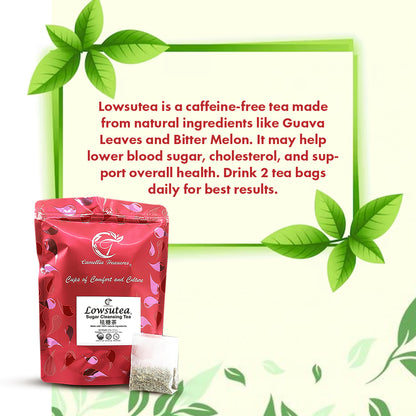 LOWSUTEA MAX (60 Sachets | Drink for 1 Month)  – No Sugar Tea - Herbal Tea