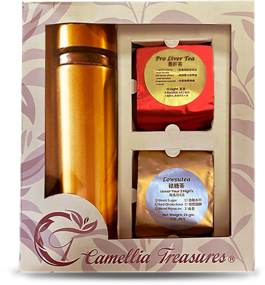 Lowsutea+Pro Liver Tea+Stainless Steel Bottle