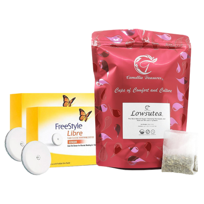 (For HK User Only) Lowsutea 60 sachets + 2 Abbott Freestyle Libre Sensor Blood Sugar Monitor (28 Days)
