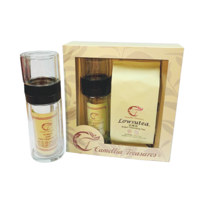 祛糖茶禮盒裝(30茶袋 | 附送雙層耐熱玻璃茶樽) – 糖尿病保健茶