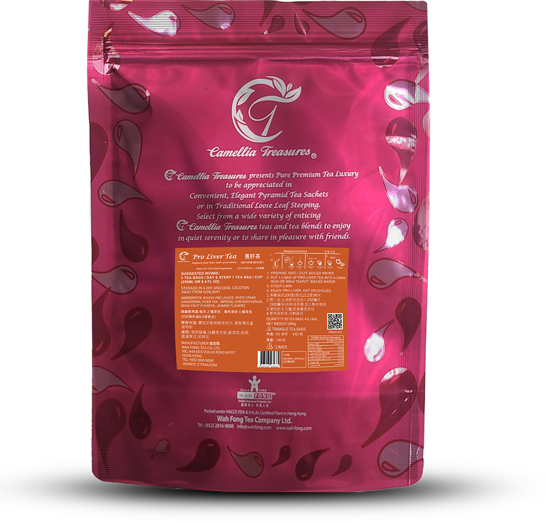 PRO LIVER TEA (60 Sachets | Drink for 1 Month) – Herbal Pu'er tea Tea Blend - Improve your mood and liver health